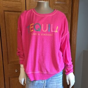 Maurices Bright Pink 'Tequila' Graphic Crewneck Sweater